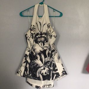 Floral halter high low dress